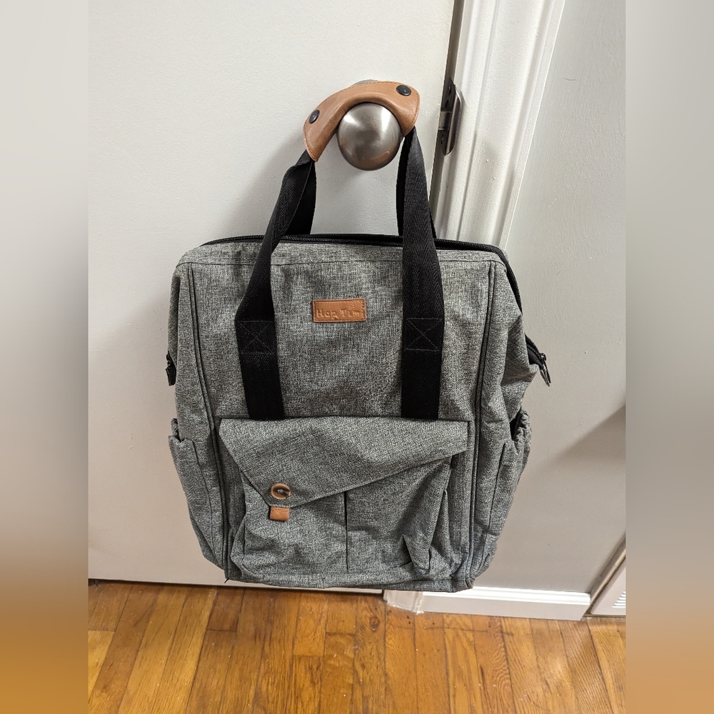 Gray Backpack/Diaper Bag